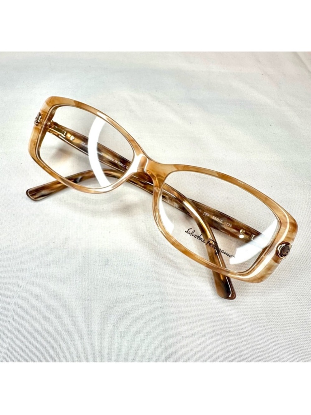 Salvatore Ferragamo Brown Eyeglasses